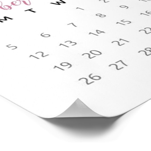 Eenvoudige botanische kalender 2025 poster (Hoek)