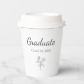 Eenvoudige Botanische Klasse van 2025 Graduation P Papieren Bekers (Voorkant)