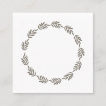 Eenvoudige botanische krans van planten in een mon