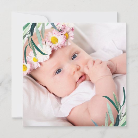 Eenvoudige botanische kruis peter voorstel foto kaart (Achterkant)