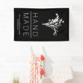 Eenvoudige Botanische Minimalistische Handgemaakte Spandoek (Insitu)