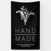 Eenvoudige Botanische Minimalistische Handgemaakte Spandoek (Verticaal)