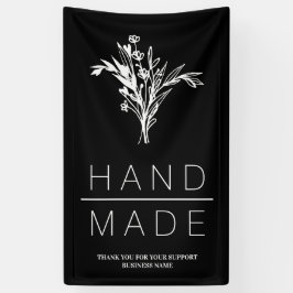 Eenvoudige Botanische Minimalistische Handgemaakte Spandoek