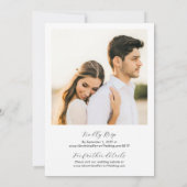 Eenvoudige botanische monogram-bruiloft met RSVP Kaart (Achterkant)