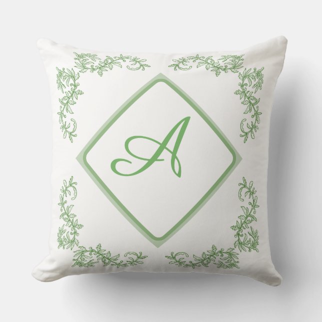 Eenvoudige botanische motief accent kussen (Voorkant)