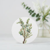 Eenvoudige Botanische Mountain Juniper Kaart (Staand voorkant)