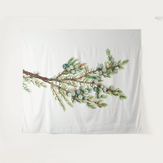 Eenvoudige  Botanische Mountain Juniper Wandkleed (Voorkant (horizontaal))