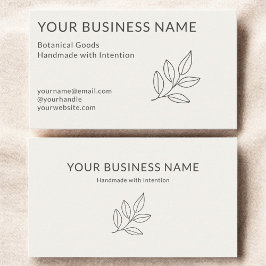 Eenvoudige Botanische Neutrale Minimalistische Kle Visitekaartje
