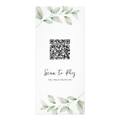 Eenvoudige botanische prijslijst met QR-code Reclamekaart (Achterkant)