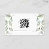 Eenvoudige Botanische QR-code Loyalty-Kaart Klantenkaartje (Achterkant)