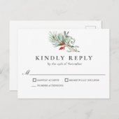 Eenvoudige botanische respons op vakantie briefkaart (Voorkant / Achterkant)