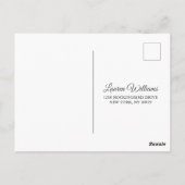 Eenvoudige botanische respons op vakantie briefkaart (Achterkant)