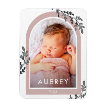 Eenvoudige botanische roze foto-arcering en  scrip