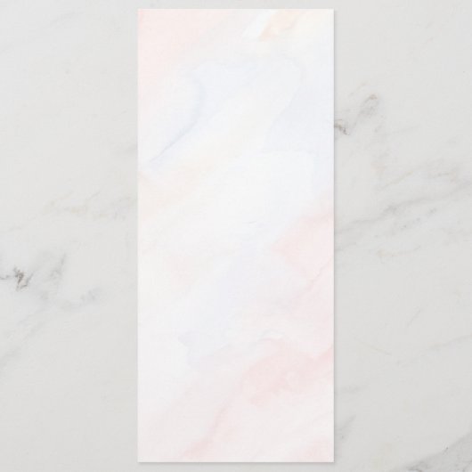 Eenvoudige botanische rustieke bruiloft menu (Achterkant)