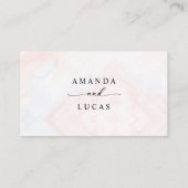 Eenvoudige botanische rustieke bruiloft plaatskaartje (Achterkant)