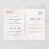 Eenvoudige botanische rustieke bruiloft Save the D Uitnodiging Briefkaart (Achterkant)