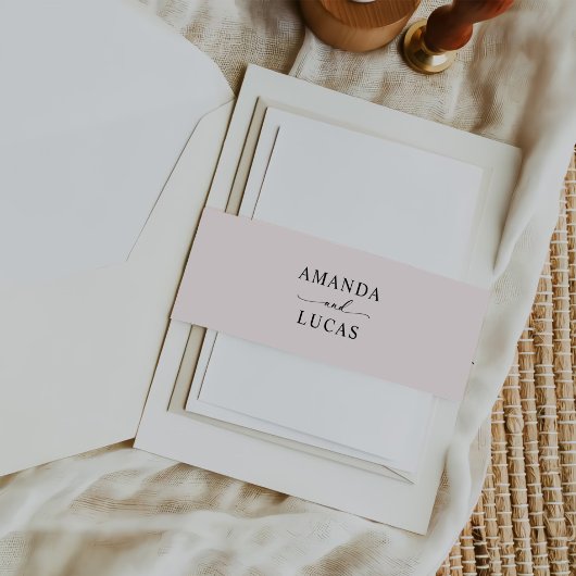 Eenvoudige botanische rustieke bruiloft uitnodigingen wikkel