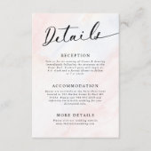 Eenvoudige Botanische Rustieke Trouwdetails Informatiekaartje (Voorkant)