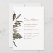 Eenvoudige botanische trouwannulering aankondiging (Voorkant)