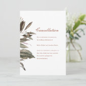 Eenvoudige botanische trouwannulering aankondiging (Staand voorkant)