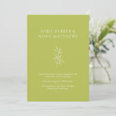 Eenvoudige botanische typografie Chartreuse Green Kaart (Staand voorkant)