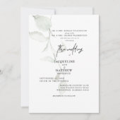 Eenvoudige botanische uitnodiging voor beide ouder (Voorkant)