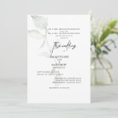 Eenvoudige botanische uitnodiging voor beide ouder (Staand voorkant)