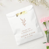 Eenvoudige botanische verbrande Oranje bruiloft Bedankzakje (Gezegeld)