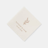 Eenvoudige botanische verbrande Oranje bruiloft Na Servet (Hoek)