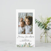 Eenvoudige Botanische Vrolijke Kerstmis van het Feestdagenkaart (Staand voorkant)