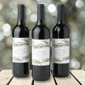 Eenvoudige Botanische Waterverf Custom Cheers Brui Wijn Etiket