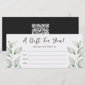 Eenvoudige botanische Waterverf laat zwart over (Voorkant / Achterkant)