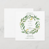 Eenvoudige botanische wilg-bruidebruin kaart (Voorkant / Achterkant)