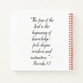 Eenvoudige Botanische Zwart-Wit Bijbel Verse | Notitieboek (Achterkant)