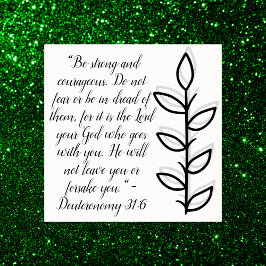 Eenvoudige Botanische Zwart-Wit Bijbel Verse | Poster