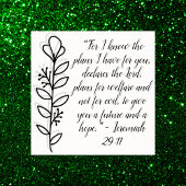 Eenvoudige Botanische Zwart-Wit Bijbel Verse | Poster