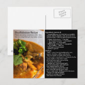 Eenvoudige Bouillabaisse Recipcard Briefkaart (Voorkant / Achterkant)