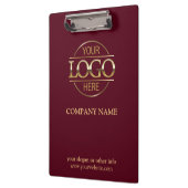 Eenvoudige Bourgogne Red Custom Company Zakelijke  Klembord (Links)