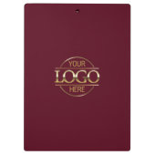 Eenvoudige Bourgogne Red Custom Company Zakelijke  Klembord (Achterkant)