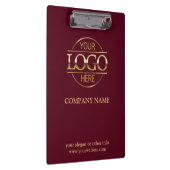 Eenvoudige Bourgogne Red Custom Company Zakelijke  Klembord (Rechts)