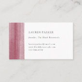 Eenvoudige Bourgogne Waterverf Visitekaartje (Voorkant)