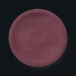 Eenvoudige Bourgogne wijnkleur bewerkbare Waterver Papieren Bordje<br><div class="desc">Waterverf in Bourgogne Wijnkleur Bewerkbare Trouwpapier Borden. U kunt de achtergrond veranderen in elke kleur die bij uw thema past! Dit moderne trouwontwerp heeft een prachtige waterverf textuur en rijke kleuren die perfect zijn voor de herfst. Getoond in de Bourgogne wijnkleur, het etherische waterverf bruiloft collectie is zeker om uw...</div>