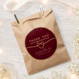 Eenvoudige Bourgondiër trouwcadeautas Bedankzakje