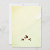 Eenvoudige Bourgondische rode bloem bruiloft uitno Kaart (Achterkant)