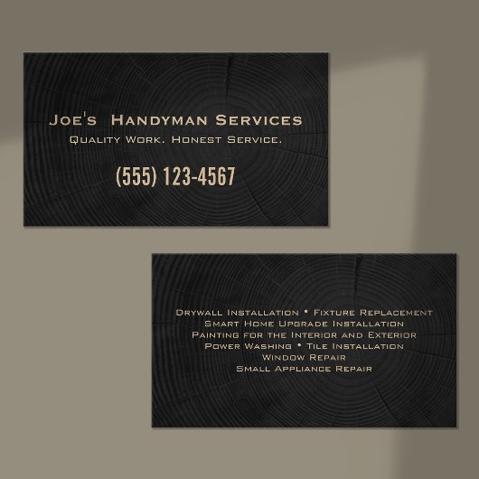 Eenvoudige bouw Handyman Aannemer Renovatie Visitekaartje