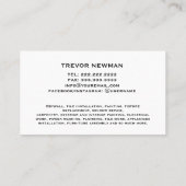 Eenvoudige bouw Handyman Carpenter RED Tools Visitekaartje (Achterkant)