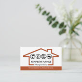 Eenvoudige Bouw Lijst Bouwer Visitekaartje (Staand voorkant)