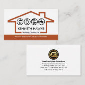 Eenvoudige Bouw Lijst Bouwer Visitekaartje (Voorkant / Achterkant)