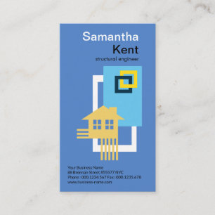 Eenvoudige bouwstenen rebar-constructeur visitekaartje