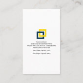 Eenvoudige bouwstenen rebar-constructeur visitekaartje (Achterkant)